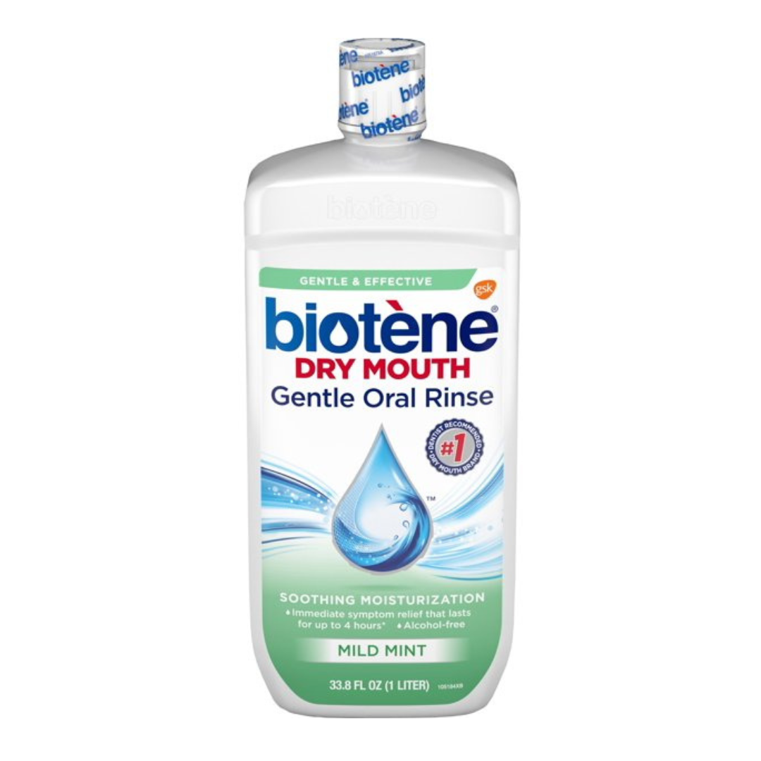 Biotene Dry Mouth Oral Rinse Moisturizing Mouth Wash - Mild Mint - Senior.com Mouth Moisturizers